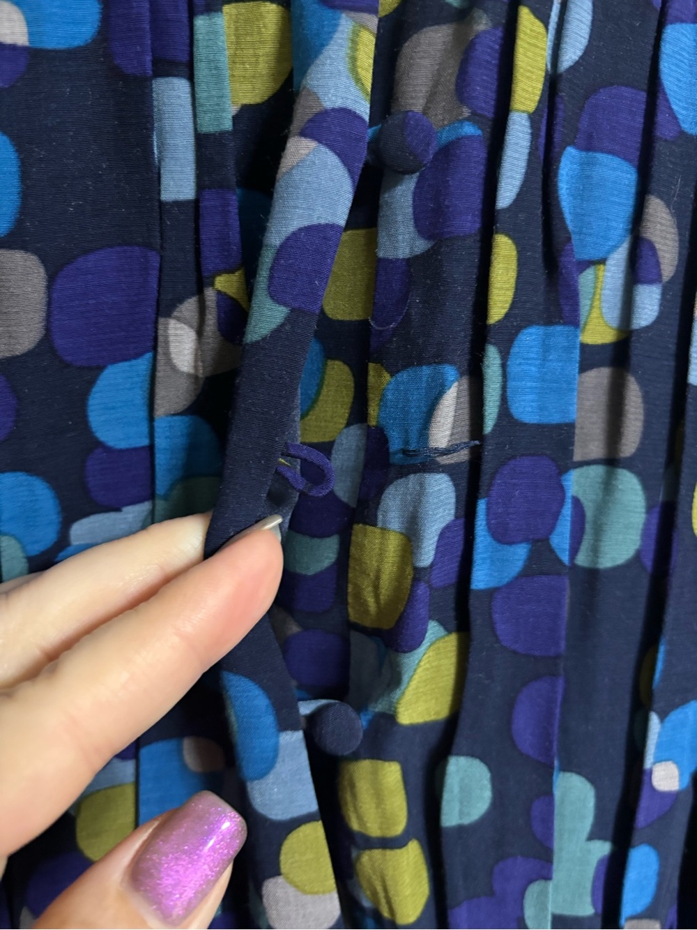 Boden Polka Dot Selina Dress Size 8 Medium Blue Green Wedding Guest Sleeveless - Picture 8 of 8